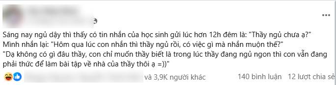 12h đêm thầy giáo Hà Nội nhận tin nhắn “thầy ngủ chưa”, hôm sau trả lời thì nhận ngay phản hồi khiến thầy “câm nín”- Ảnh 1.