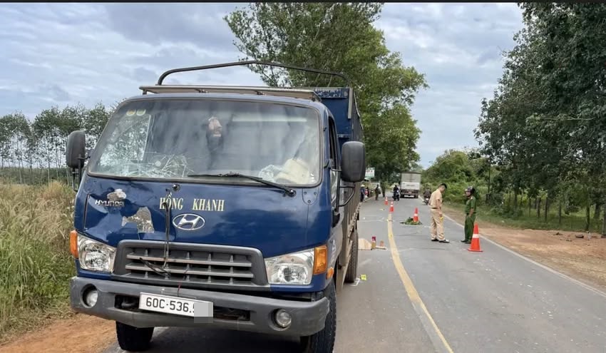 Camera ghi lại vụ tai nạn xe tải đâm người đi bộ ở Đồng Nai - Ảnh 4. Camera ghi lại vụ tai nạn xe tải đâm người đi bộ ở Đồng Nai - Ảnh 4.