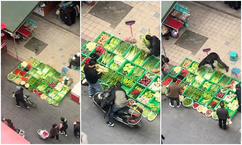 Hàng rau đẹp mắt khiến triệu người mê mẩn tại chợ vỉa hè - Ảnh 3. Hàng rau đẹp mắt khiến triệu người mê mẩn tại chợ vỉa hè - Ảnh 3.