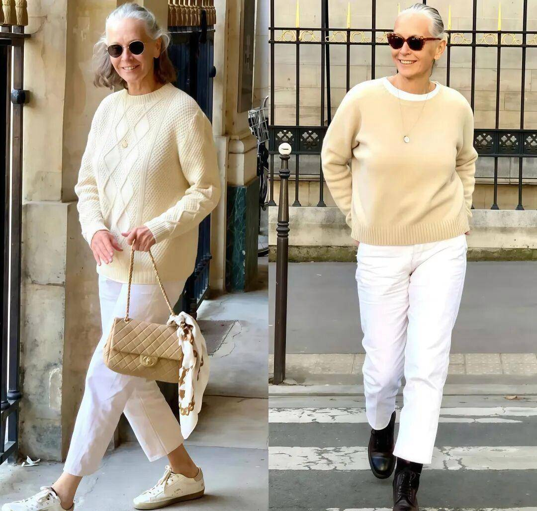 Học phụ nữ Pháp cách làm đẹp tuổi già với tóc bạc tự nhiên và phong cách tinh tế - Ảnh 7. Học phụ nữ Pháp cách làm đẹp tuổi già với tóc bạc tự nhiên và phong cách tinh tế - Ảnh 7.