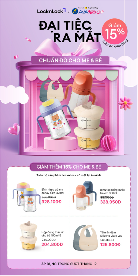 LocknLock ch&iacute;nh thức c&oacute; mặt tại hệ thống Avakids: Mở rộng trải nghiệm mua sắm an to&agrave;n &ndash; tiện lợi cho mẹ & b&eacute; - Ảnh 1.