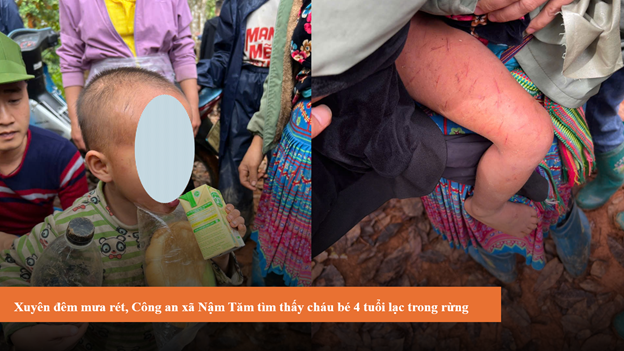 Lạc giữa rừng 15 giờ, bé trai 4 tuổi ở Lai Châu được tìm thấy an toàn - Ảnh 1. Lạc giữa rừng 15 giờ, bé trai 4 tuổi ở Lai Châu được tìm thấy an toàn - Ảnh 1.