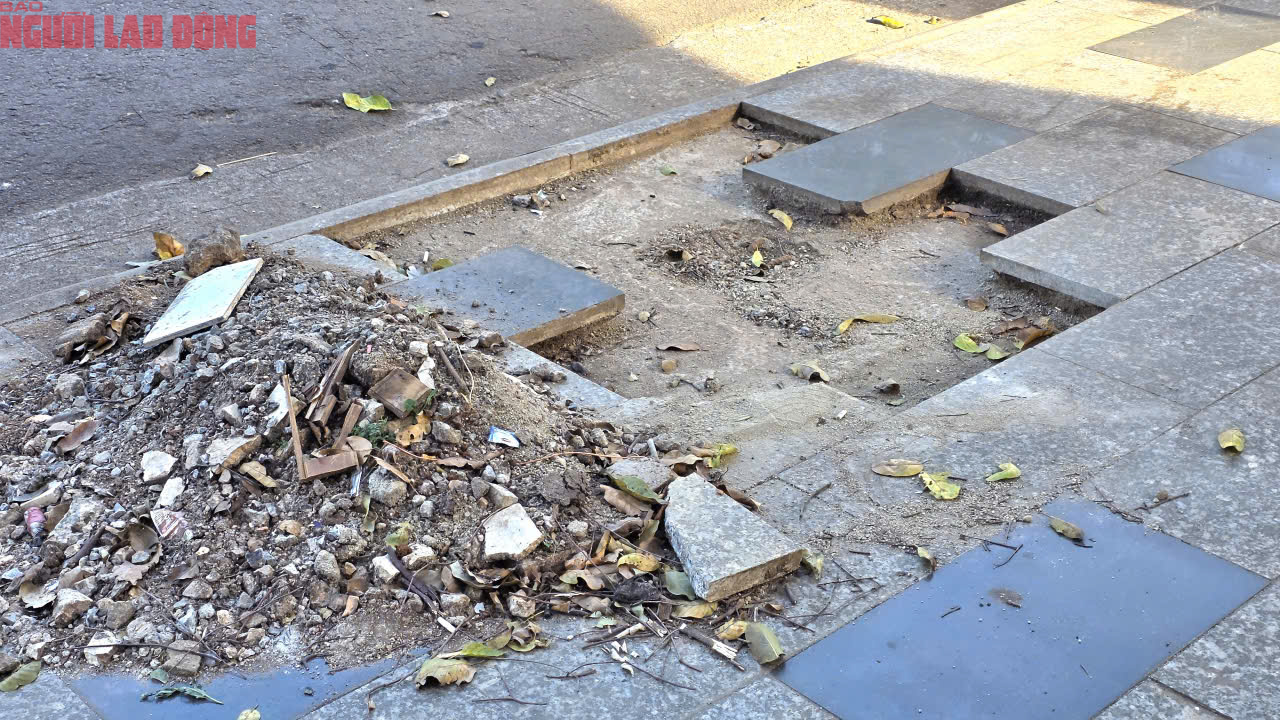 Vỉa hè Đắk Lắk vừa lát đá tự nhiên lại bị đào xới gây lãng phí - Ảnh 10. Vỉa hè Đắk Lắk vừa lát đá tự nhiên lại bị đào xới gây lãng phí - Ảnh 10.