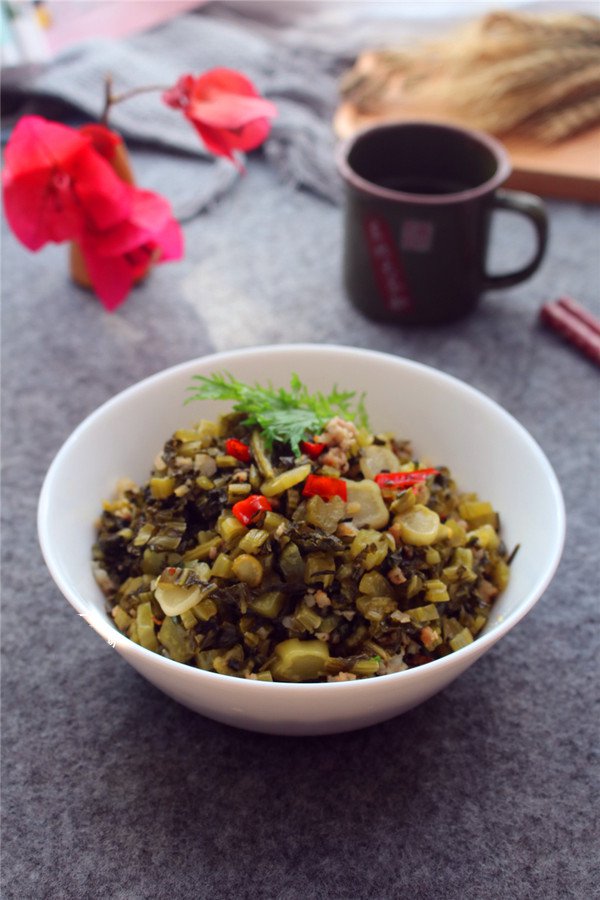 Dưa cải muối chua xào thịt băm - món ăn dễ làm , hết veo cả nồi cơm - Ảnh 6.