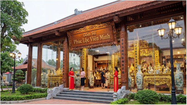 Đồ thờ gốm sứ B&aacute;t Tr&agrave;ng cao cấp từ Gốm Sứ Ph&uacute;c Lộc Vi&ecirc;n Minh - Ảnh 1.