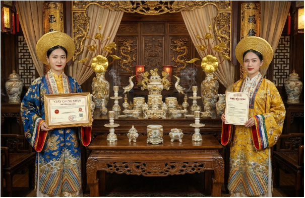 Đồ thờ gốm sứ B&aacute;t Tr&agrave;ng cao cấp từ Gốm Sứ Ph&uacute;c Lộc Vi&ecirc;n Minh- Ảnh 5.