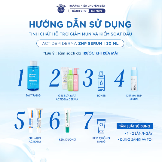 Tinh chất hỗ trợ giảm mụn v&agrave; kiểm so&aacute;t dầu Actidem Derma ZNP Serum: Giải ph&aacute;p cho l&agrave;n da dầu mụn tổn thương - Ảnh 3.