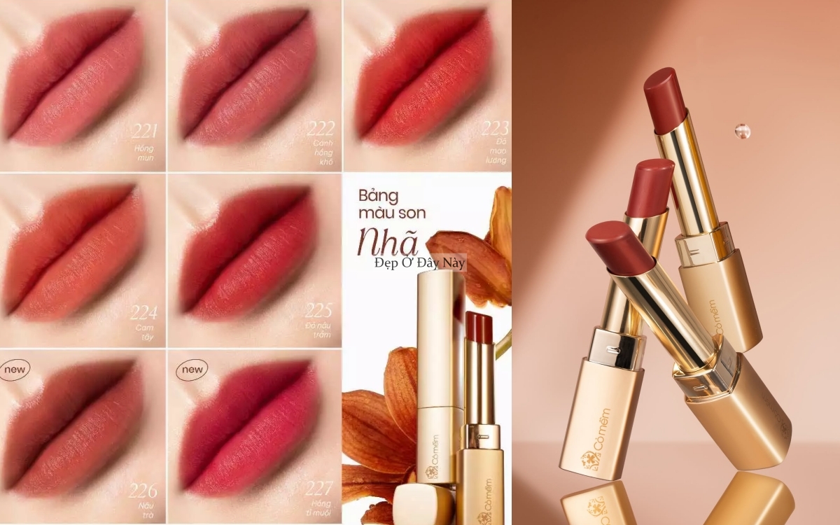 5 thỏi son m&ocirc;i 