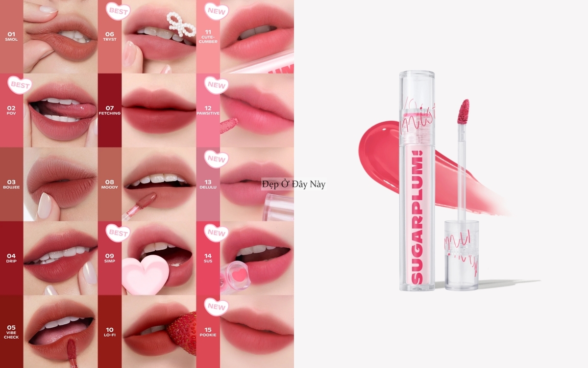 5 thỏi son m&ocirc;i 