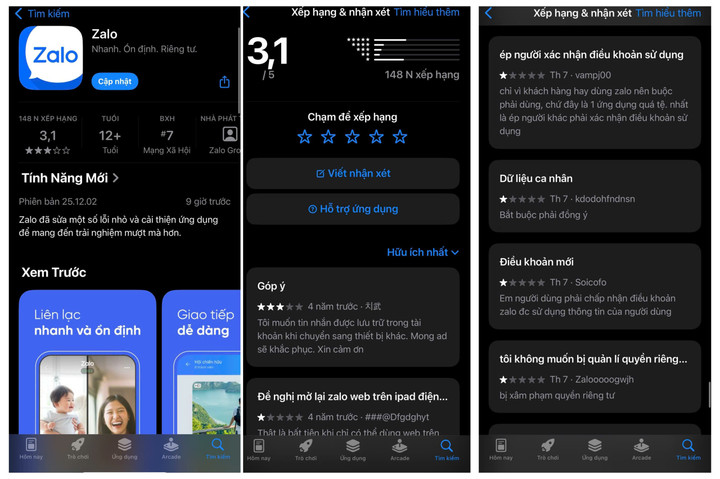 Zalo nhận ' b&atilde;o ' đ&aacute;nh gi&aacute; 1 sao v&igrave; điều khoản dịch vụ mới g&acirc;y tranh c&atilde;i - Ảnh 1.