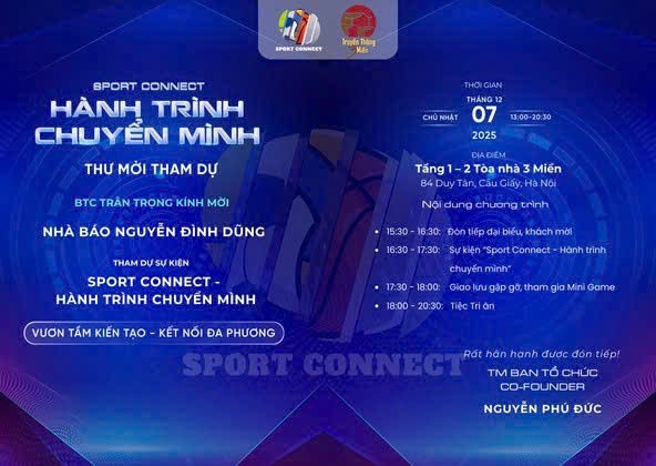 Sport Connect tổ chức sự kiện “Hành trình chuyển mình” tại Hà Nội, mở rộng kết nối và định hướng phát triển mới- Ảnh 4. Sport Connect tổ chức sự kiện “Hành trình chuyển mình” tại Hà Nội, mở rộng kết nối và định hướng phát triển mới- Ảnh 4.