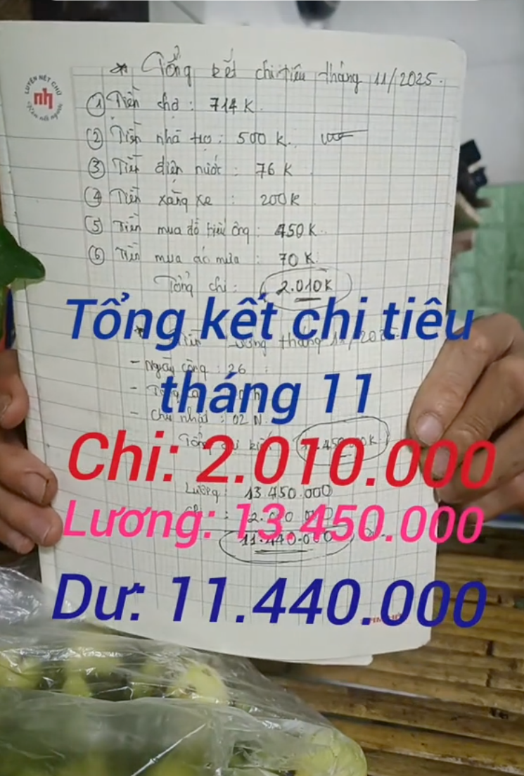 Làm công nhân ở trọ tại Nam Định: Tháng chỉ tiêu hơn 700k tiền ăn, tiết kiệm hơn 11 triệu, từng đồng đều được tính toán và ghi chép cẩn thận - Ảnh 1. Làm công nhân ở trọ tại Nam Định: Tháng chỉ tiêu hơn 700k tiền ăn, tiết kiệm hơn 11 triệu, từng đồng đều được tính toán và ghi chép cẩn thận - Ảnh 1.