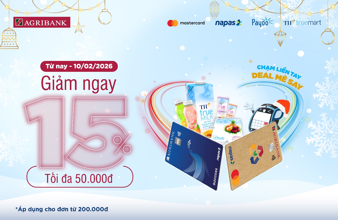 Chạm liền tay Deal m&ecirc; say - Tận hưởng ưu đ&atilde;i mỗi ng&agrave;y khi chạm thẻ Agribank- Ảnh 1.