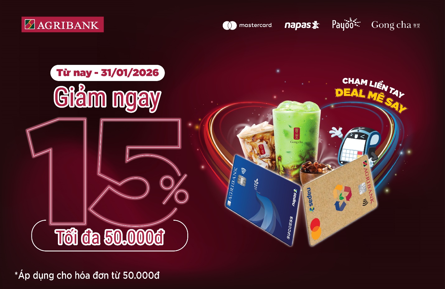 Chạm liền tay Deal m&ecirc; say - Tận hưởng ưu đ&atilde;i mỗi ng&agrave;y khi chạm thẻ Agribank- Ảnh 2.