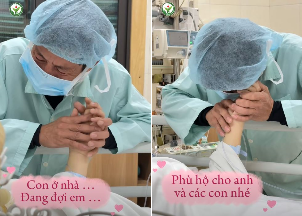 Xúc động khoảnh khắc người chồng tạm biệt vợ hiến tạng cứu sống nhiều người - Ảnh 1.