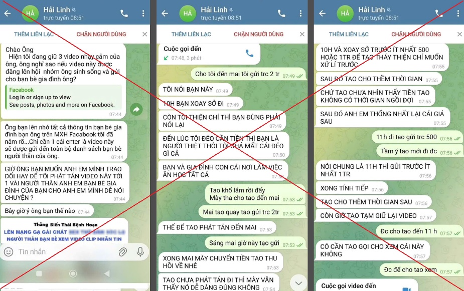Cảnh báo lừa đảo trên mạng xã hội: Thủ đoạn tống tiền người dùng Telegram, Facebook - Ảnh 1.