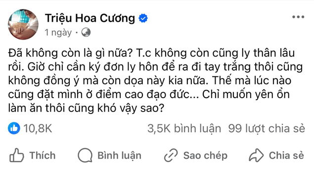Nhan sắc gây sốc của Thu Sao sau khi chồng trẻ kém 33 tuổi dứt áo ra đi - Ảnh 1.