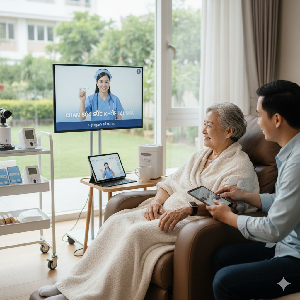 Y tế tại nhà và chăm sóc từ xa: Sự dịch chuyển của hệ thống chăm sóc sức khỏe hiện đại trong kỷ nguyên số- Ảnh 1.