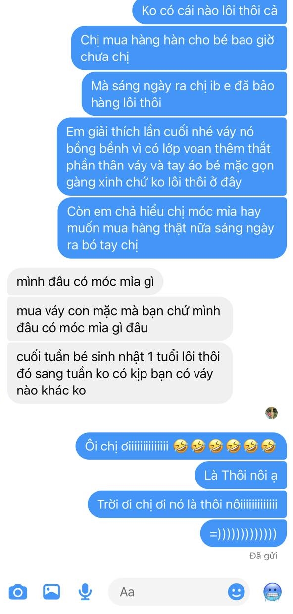 Mua online váy thôi nôi cho con gái, mẹ bỉm có pha nhầm chính tả khiến chủ shop không thốt nên lời - Ảnh 2.