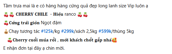 Cherry Chile ngập chợ mạng Việt dịp đầu năm, giá hơn 100.000 đồng/kg có đáng tin cậy?- Ảnh 1.