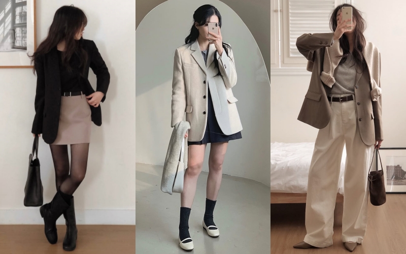 Nàng blogger có cả chục cách lên đồ với blazer rất dễ học theo  - Ảnh 1.