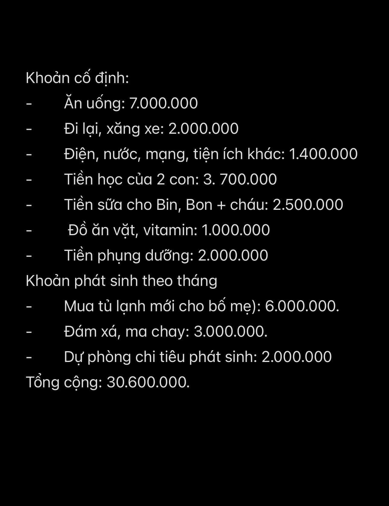 Bảng chi tiêu của vợ chồng lương 30 triệu đồng khiến hàng ngàn người thương cảm: Không tiết kiệm nổi vì 1 lý do chẳng ai dám trách- Ảnh 1.