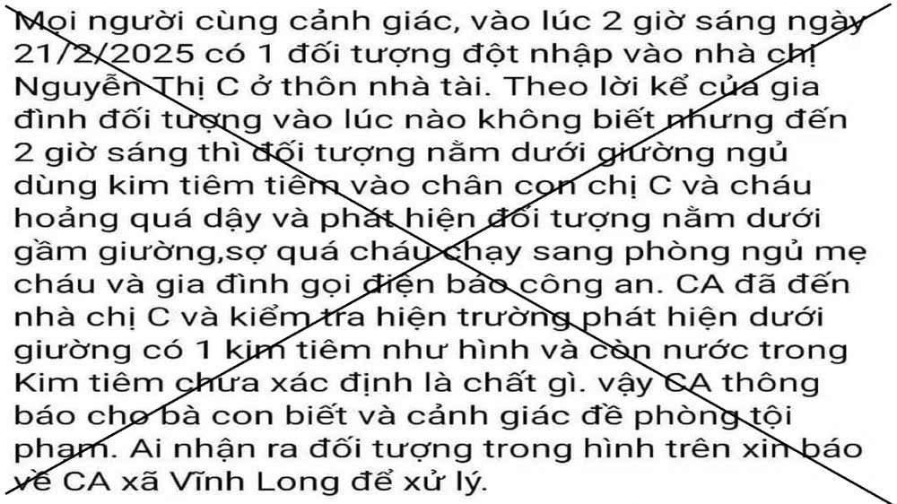 Quảng Trị: Bác bỏ thông tin kẻ lạ đột nhập vào nhà chích kim tiêm vào trẻ em - Ảnh 1.