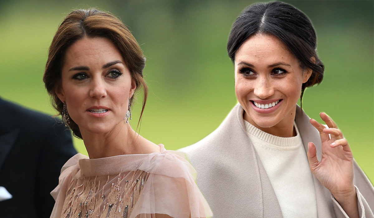 Cách nhau ngàn dặm nhưng cuộc cạnh tranh khốc liệt giữa Meghan Markle với Vương phi Kate chưa lúc nào ngừng lại- Ảnh 1.