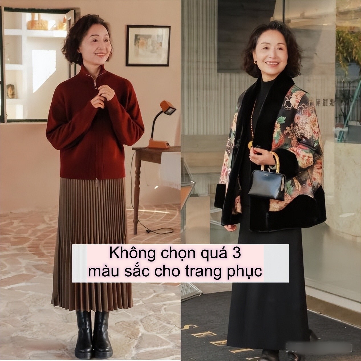 Phong thái của phụ nữ trung niên: Váy dài qua gối, trang phục không bó, tóc ngắn thanh lịch vô cùng - Ảnh 6. Phong thái của phụ nữ trung niên: Váy dài qua gối, trang phục không bó, tóc ngắn thanh lịch vô cùng - Ảnh 6.