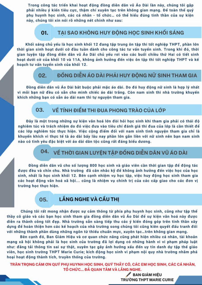 Vụ &quot;nữ không mặc áo dài bị trừ điểm, nam mặc được cộng điểm&quot; của trường THPT ở TP.HCM, chuyên gia nói: Vi phạm nguyên tắc bình đẳng - Ảnh 2.