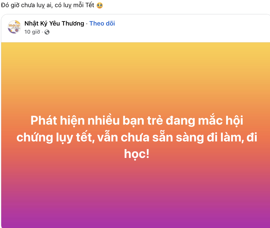 Phát hiện nhiều người đang mắc chung 1 hội chứng sau Tết! - Ảnh 1.