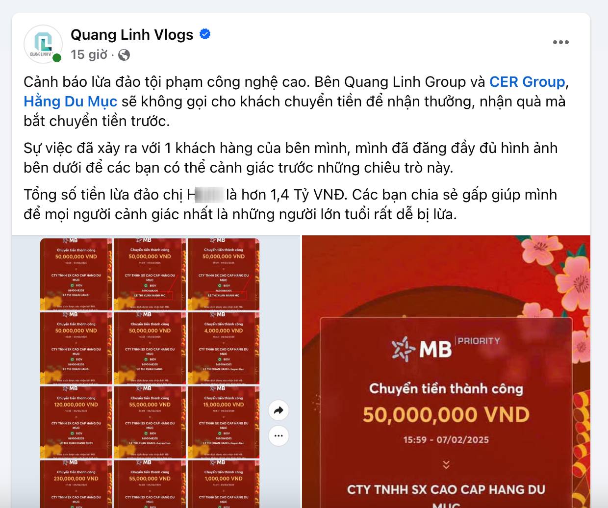 Chỉ trong vài tiếng đồng hồ, người phụ nữ Hà Nội bị đẩy vào cảnh khốn cùng, mất 1,4 tỷ vì tin kẻ mạo danh &quot;Hằng Du Mục&quot; - Ảnh 1.