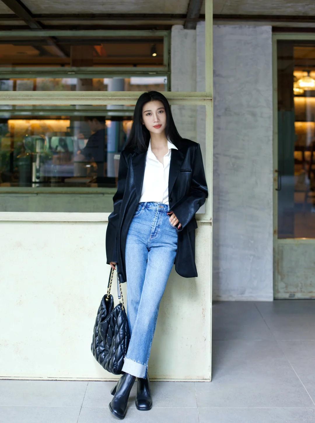 Khi áo da gặp quần jean: Thời trang trở nên sống động hơn bao giờ hết - Ảnh 3. Khi áo da gặp quần jean: Thời trang trở nên sống động hơn bao giờ hết - Ảnh 3.