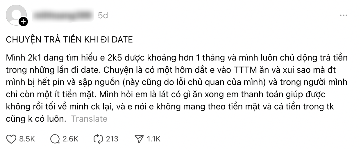 Buổi đi date của sinh 2k5 và chàng trai 2k1 làm cõi mạng thở dài: Tôi không còn từ gì để tả!- Ảnh 1.