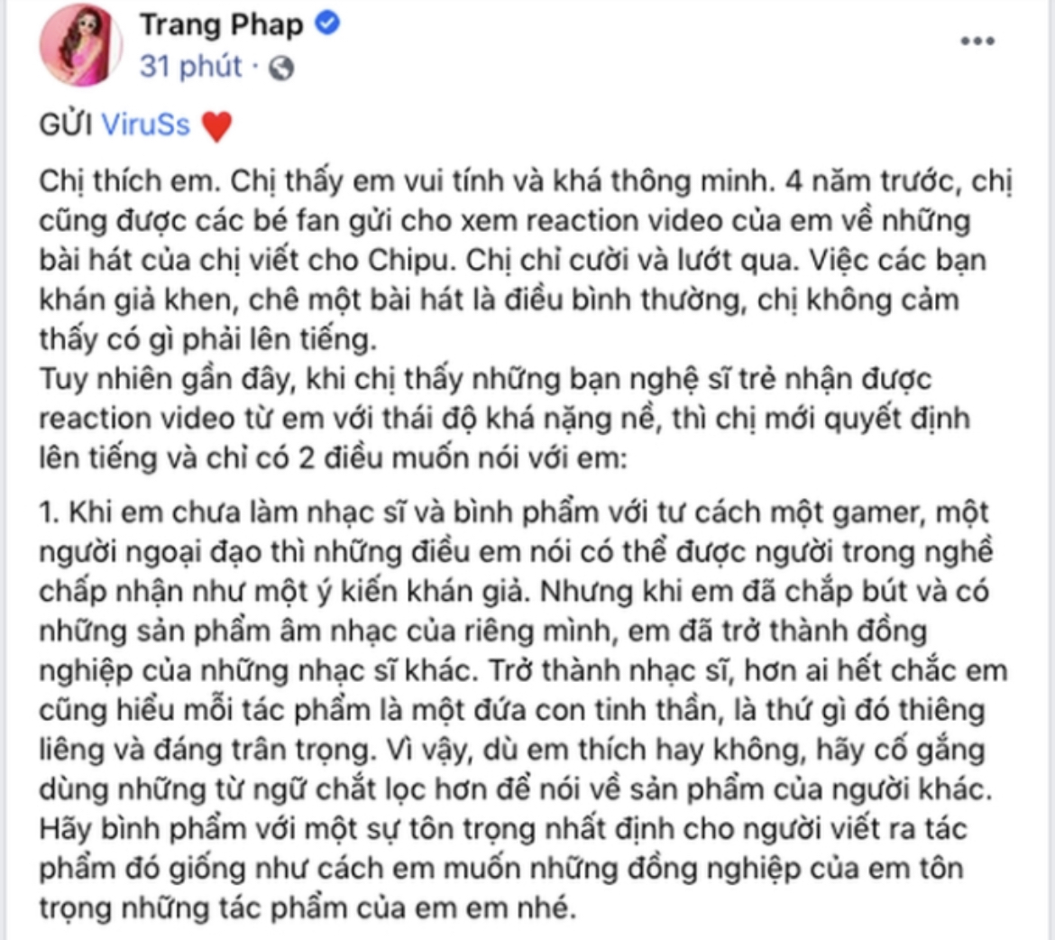 Liên tục “va chạm” với loạt nghệ sĩ Vpop, đâu là lý do khiến các nội dung reaction của ViruSs gây tranh cãi?- Ảnh 1.