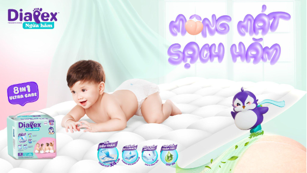 T&atilde; Diapex lần đầu ti&ecirc;n t&iacute;ch hợp c&ocirc;ng nghệ 8in1 gi&uacute;p hỗ trợ ngừa hăm vượt trội - Ảnh 3.