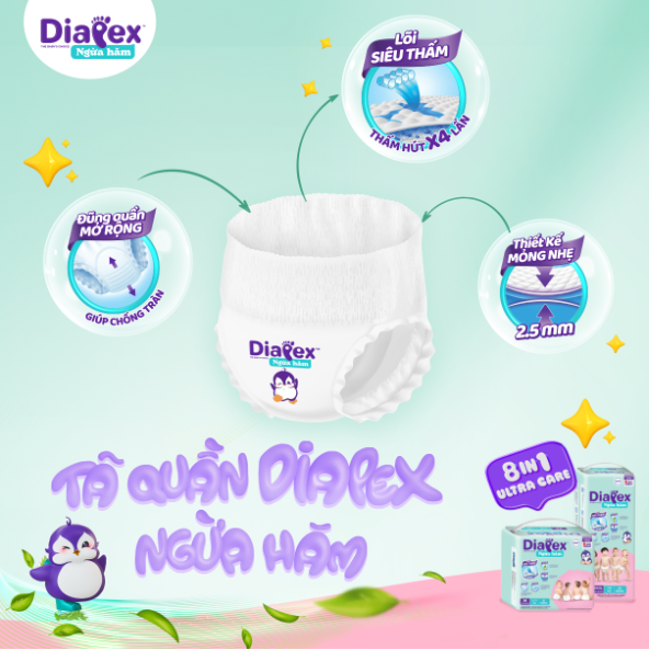 T&atilde; Diapex lần đầu ti&ecirc;n t&iacute;ch hợp c&ocirc;ng nghệ 8in1 gi&uacute;p hỗ trợ ngừa hăm vượt trội - Ảnh 4.