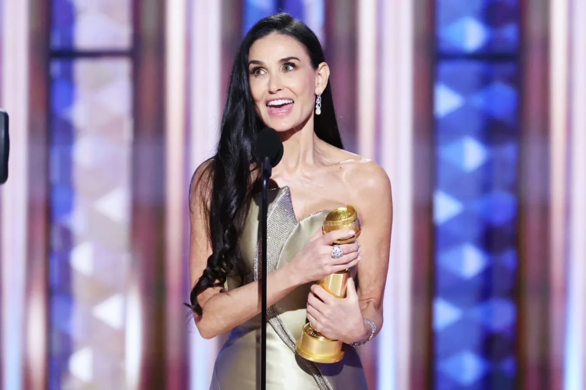 Demi Moore ngậm ngùi trắng tay ở Oscar - Ảnh 1.