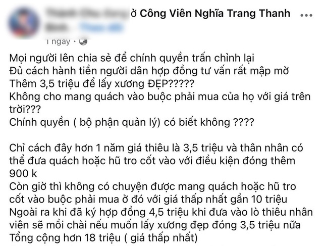 Bị tố &quot;làm tiền&quot; từ người đã mất, lãnh đạo công viên nghĩa trang ở Nam Định lên tiếng - Ảnh 1.