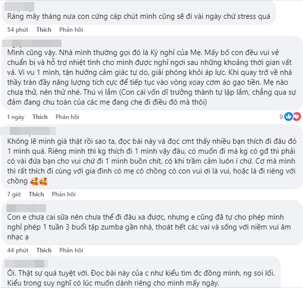 Có mấy chị em dám làm điều này: Mẹ bỉm &quot;nghỉ phép&quot;, dừng lại việc làm vợ, làm mẹ vài ngày! - Ảnh 2.