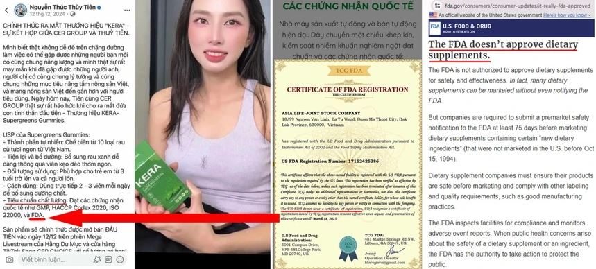 Chuyên gia nói gì về giấy chứng nhận FDA của kẹo rau củ Quang Linh Vlogs quảng cáo? - Ảnh 2.