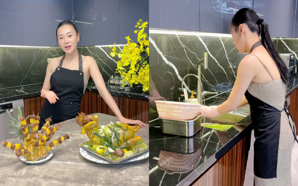 Mỹ nhân Việt không những kiếm tiền giỏi mà còn nấu ăn như &quot;masterchef&quot;: Hà Tăng, Phương Oanh đảm đang nức tiếng, nàng hậu này mới gây bất ngờ - Ảnh 4.