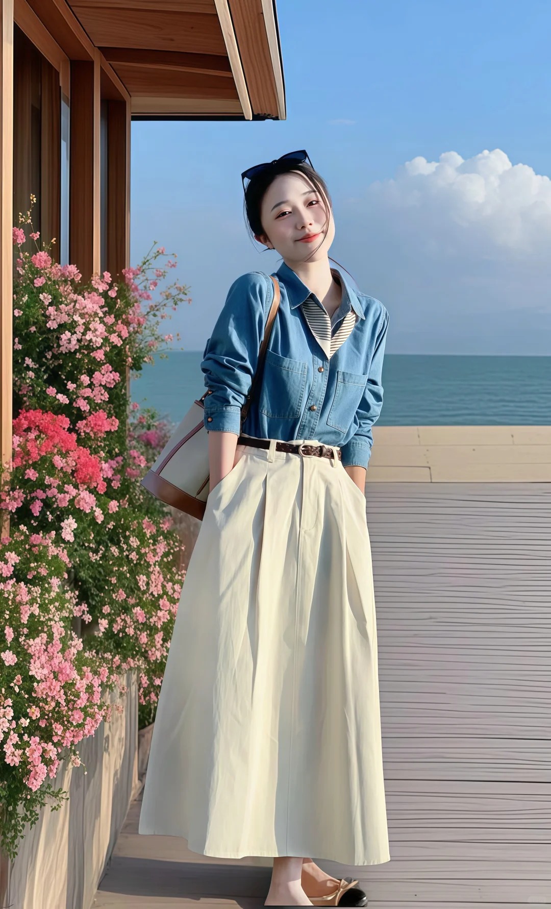 Tôi nhận ra rằng bộ đôi sơ mi và chân váy có thể khiến tôi trông như một nàng thơ nước Pháp - Ảnh 9. Tôi nhận ra rằng bộ đôi sơ mi và chân váy có thể khiến tôi trông như một nàng thơ nước Pháp - Ảnh 9.