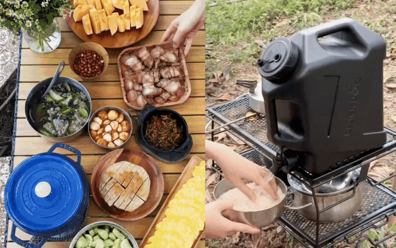 2 em bé mê mệt chuyến picnic trong kì nghỉ lễ, vừa ăn vừa nghe chim hót, suối chảy róc rách cực "chill" - Ảnh 5. 2 em bé mê mệt chuyến picnic trong kì nghỉ lễ, vừa ăn vừa nghe chim hót, suối chảy róc rách cực "chill" - Ảnh 5.