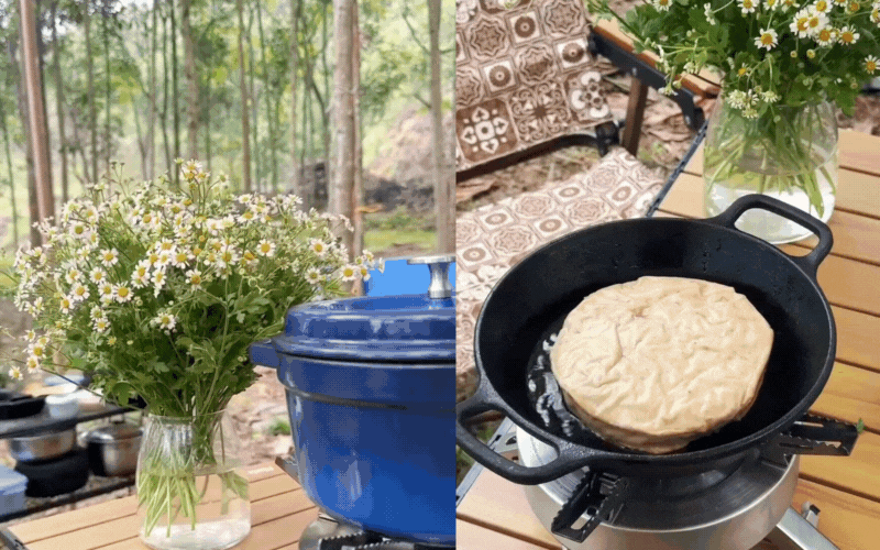 2 em bé mê mệt chuyến picnic trong kì nghỉ lễ, vừa ăn vừa nghe chim hót, suối chảy róc rách cực "chill" - Ảnh 4. 2 em bé mê mệt chuyến picnic trong kì nghỉ lễ, vừa ăn vừa nghe chim hót, suối chảy róc rách cực "chill" - Ảnh 4.