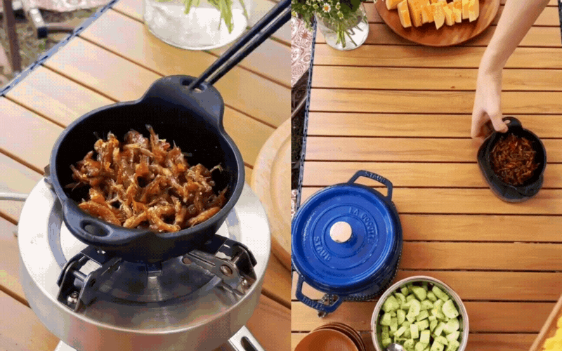 2 em bé mê mệt chuyến picnic trong kì nghỉ lễ, vừa ăn vừa nghe chim hót, suối chảy róc rách cực "chill" - Ảnh 2. 2 em bé mê mệt chuyến picnic trong kì nghỉ lễ, vừa ăn vừa nghe chim hót, suối chảy róc rách cực "chill" - Ảnh 2.