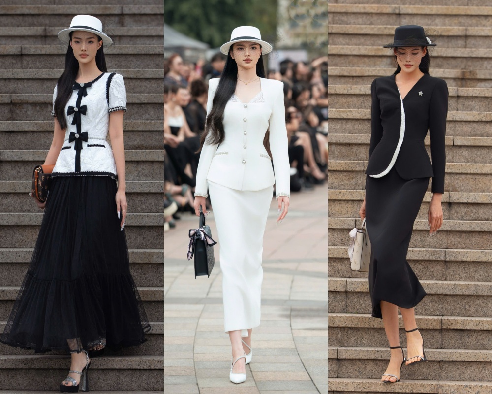 Hoàng Thùy, Đỗ Thị Hà chinh phục sàn runway với 25 bậc thang dốc thẳng đứng - Ảnh 8. Hoàng Thùy, Đỗ Thị Hà chinh phục sàn runway với 25 bậc thang dốc thẳng đứng - Ảnh 8.