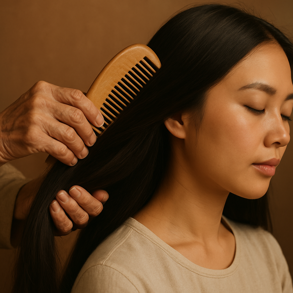 Chiếc lược gỗ bà để lại và bài học dưỡng tóc mà tôi học từ những sợi tóc bạc - Ảnh 1.