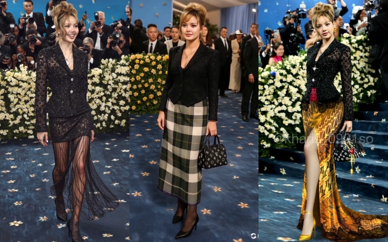 Dân tình rộn ràng "chế ảnh" cho bộ cánh của Lisa tại Met Gala 2025 - Ảnh 1. Dân tình rộn ràng "chế ảnh" cho bộ cánh của Lisa tại Met Gala 2025 - Ảnh 1.