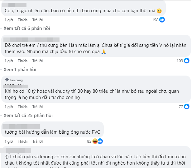 Bộ đồ chơi 80 triệu khiến hội bỉm sữa trên mạng "khẩu chiến": Không hiểu sao lại chi số tiền lớn thế chỉ để mua thú vui cho con? - Ảnh 5. Bộ đồ chơi 80 triệu khiến hội bỉm sữa trên mạng "khẩu chiến": Không hiểu sao lại chi số tiền lớn thế chỉ để mua thú vui cho con? - Ảnh 5.